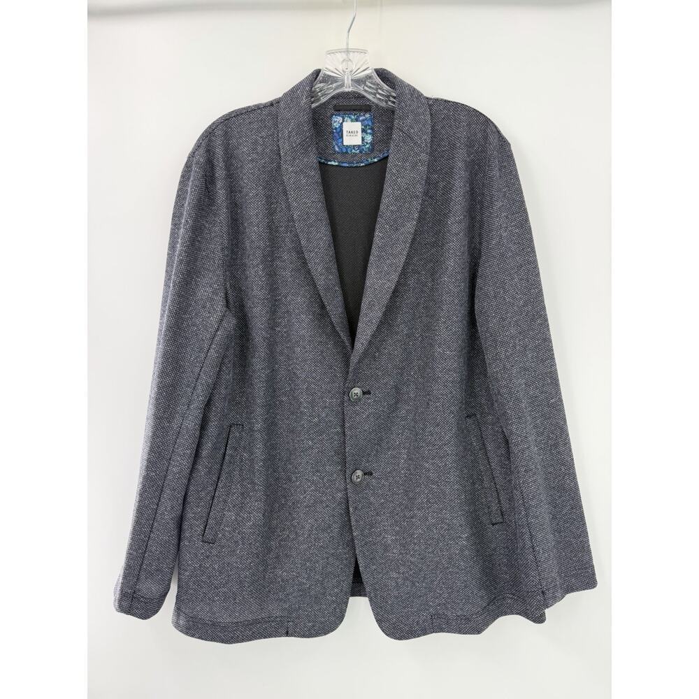 TAKEO KIKUCHI Men’s Unconstructed Unlined Blazer Jacket Blue Size 3 Medium EUC
